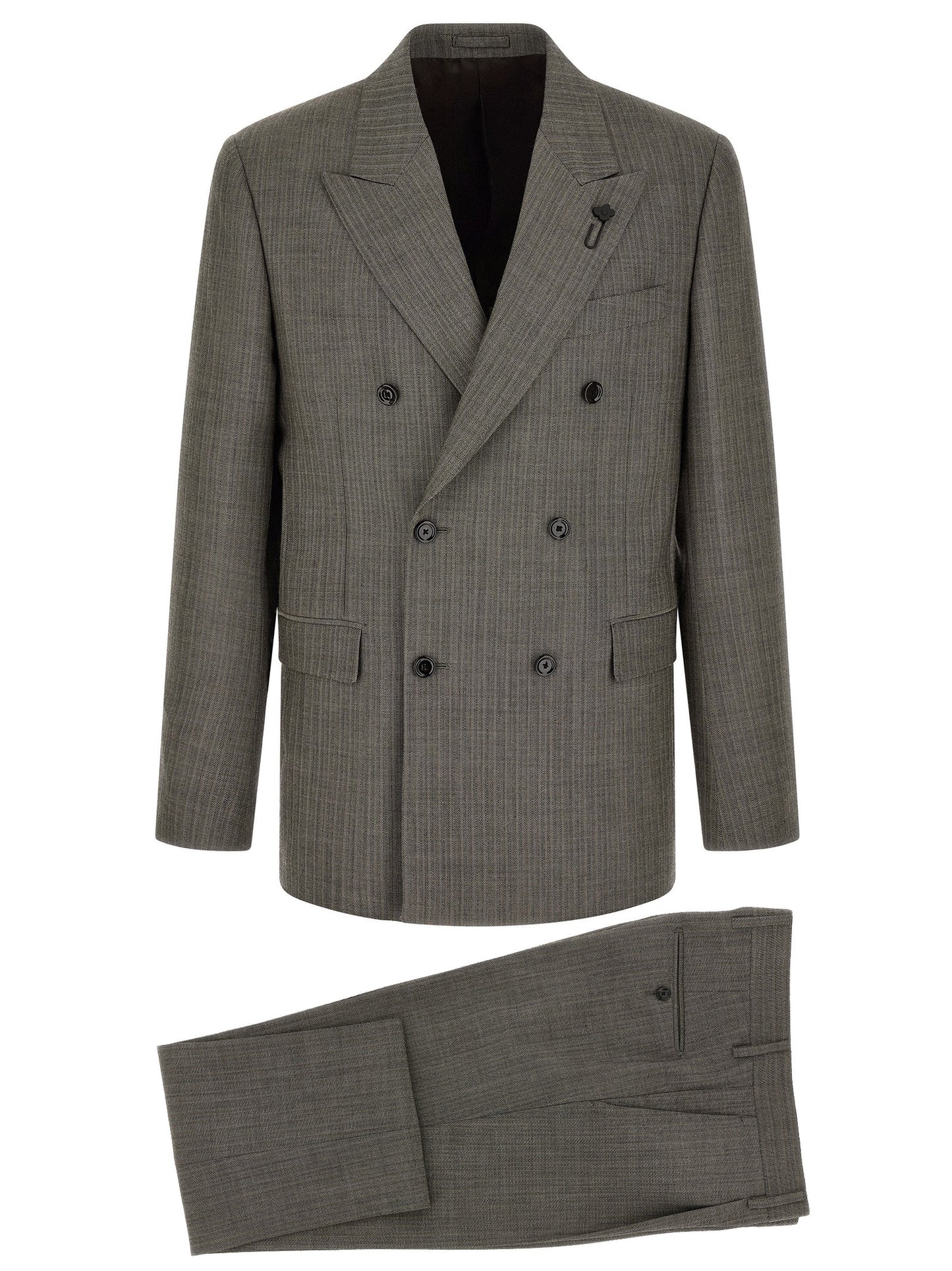 Gray Virgin Wool Two-Piece Suit