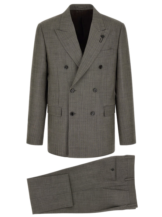 Gray Virgin Wool Two-Piece Suit