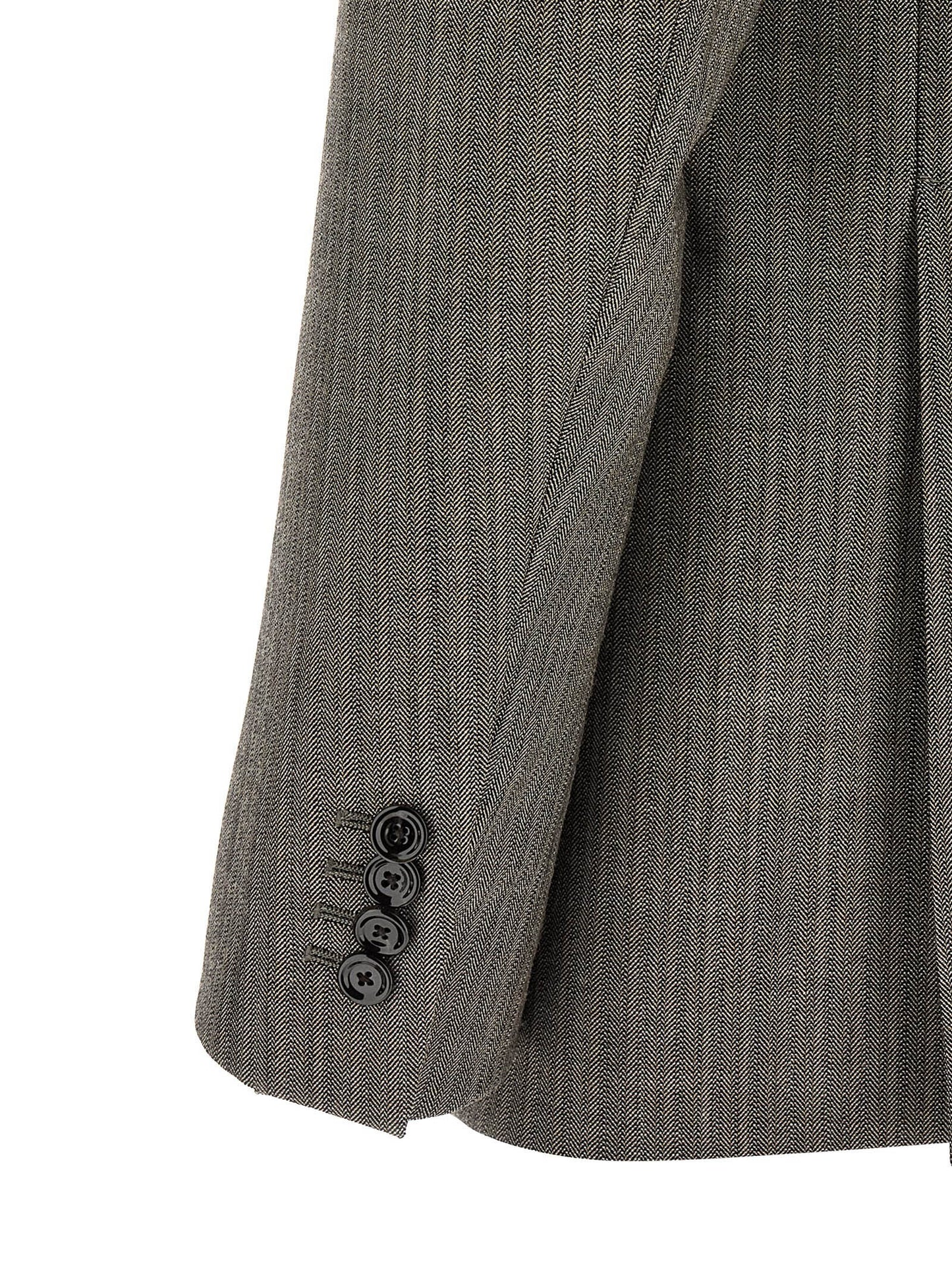 Gray Virgin Wool Two-Piece Suit