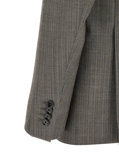 Gray Virgin Wool Two-Piece Suit