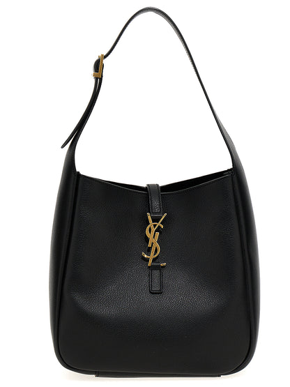 Black Calfskin Shoulder Bag