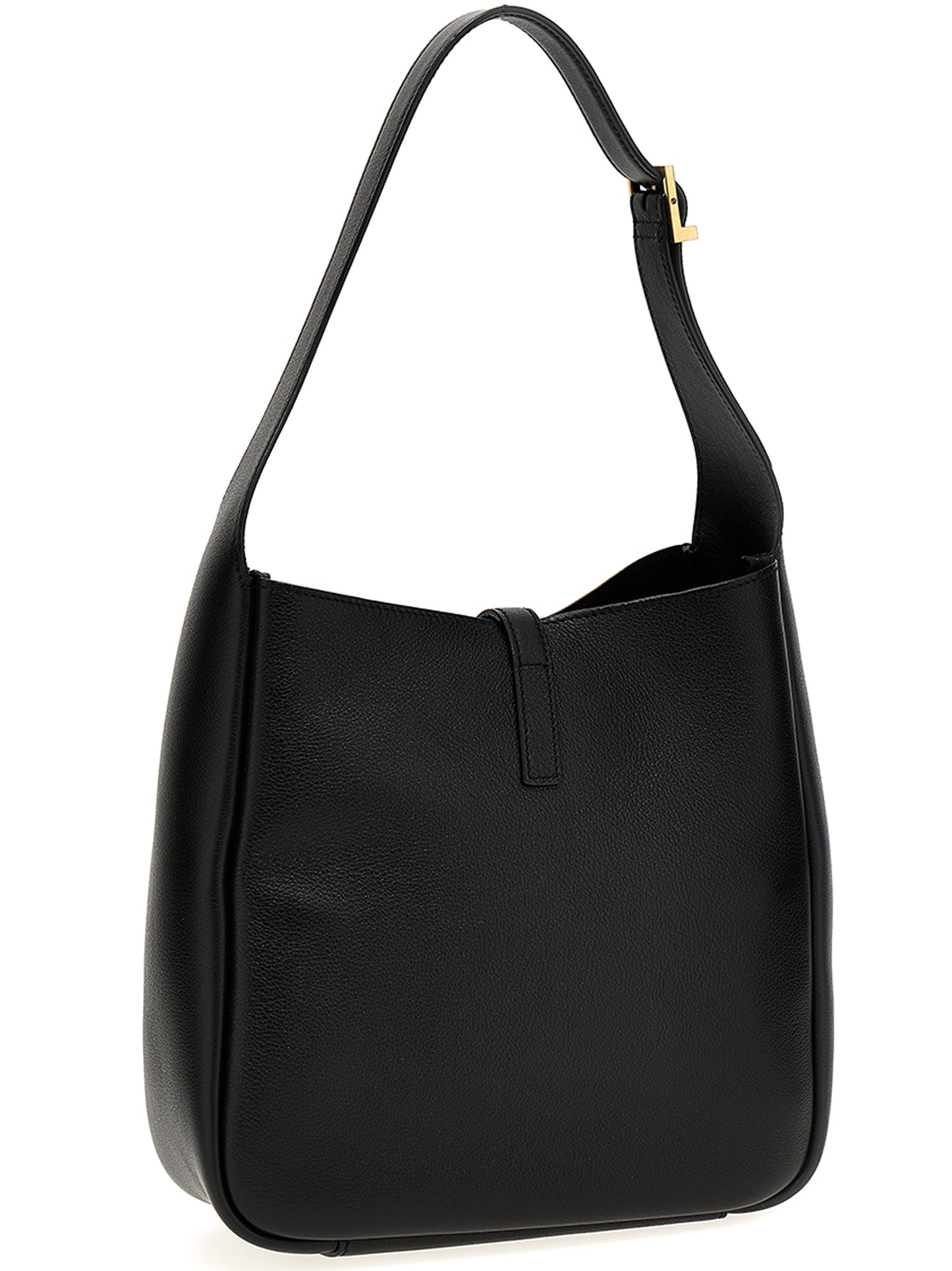 Black Calfskin Shoulder Bag