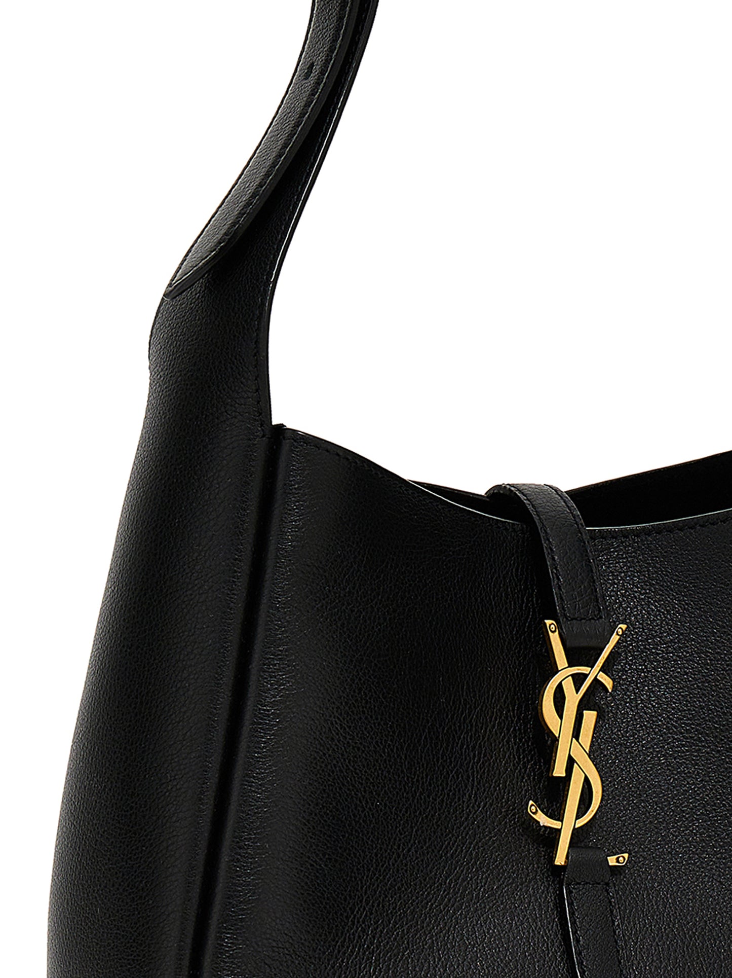 Black Calfskin Shoulder Bag