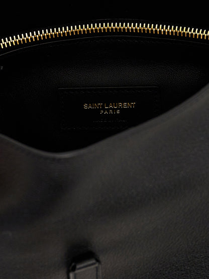 Black Calfskin Shoulder Bag