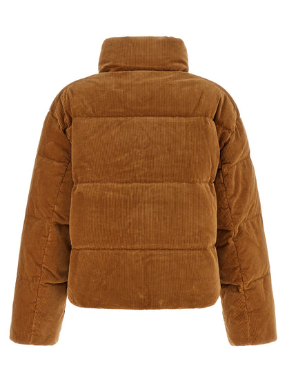 Brown Cotton Full-Length Jacket