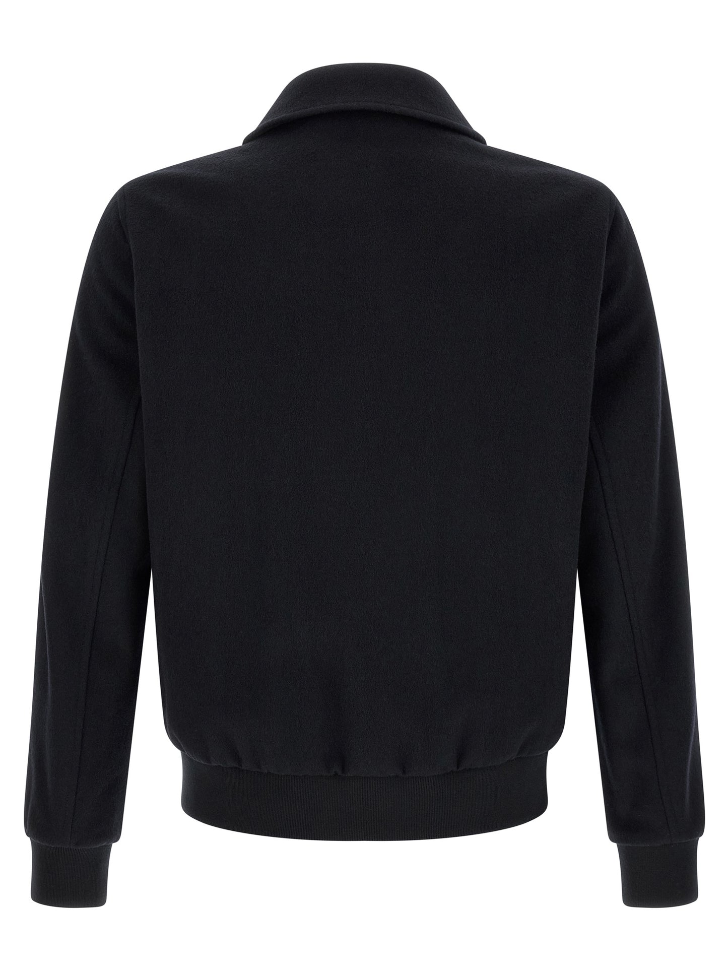 Black Wool Bomber