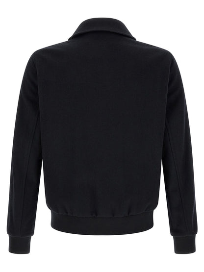 Black Wool Bomber