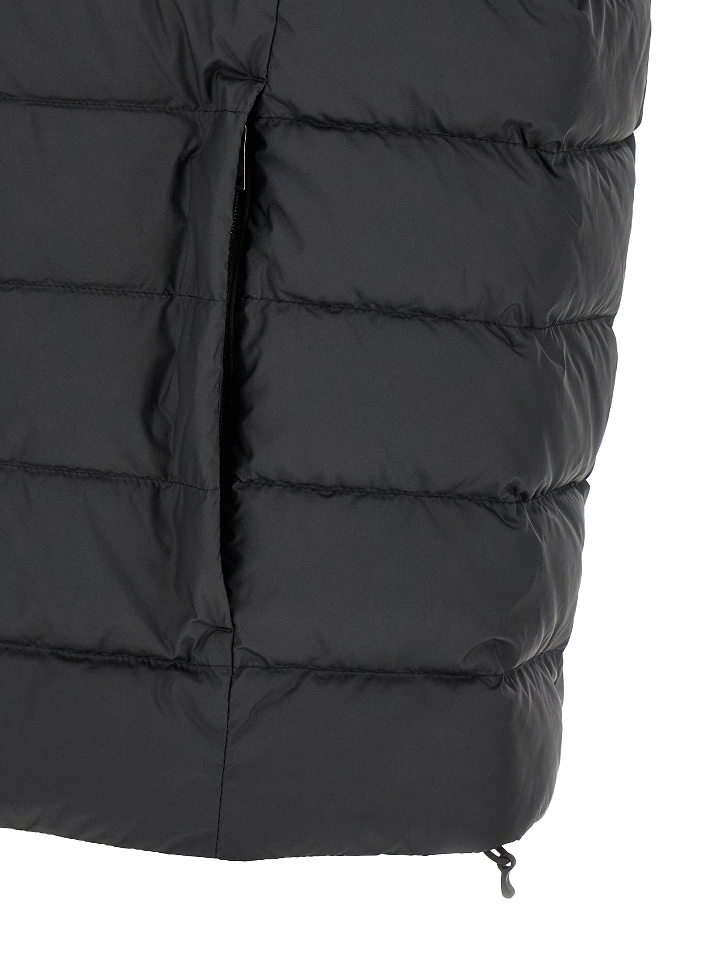 Black Polyester Sleeveless Jacket