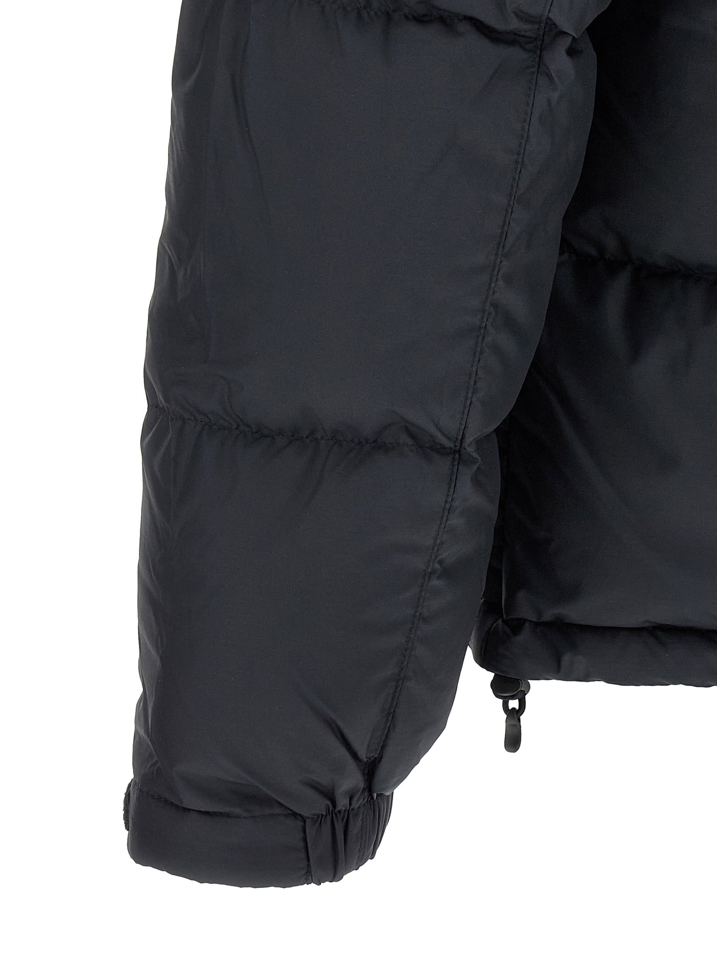 Black Polyester Full-Length Jacket