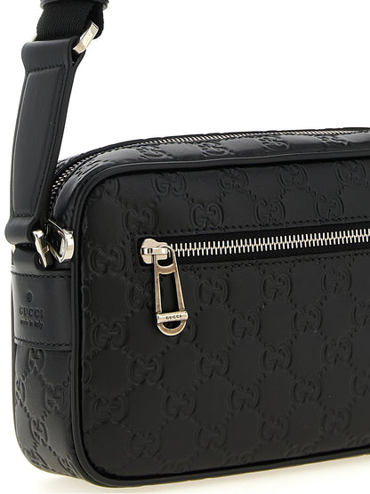 Black Calfskin Crossbody Bag