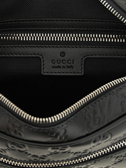 Black Calfskin Crossbody Bag