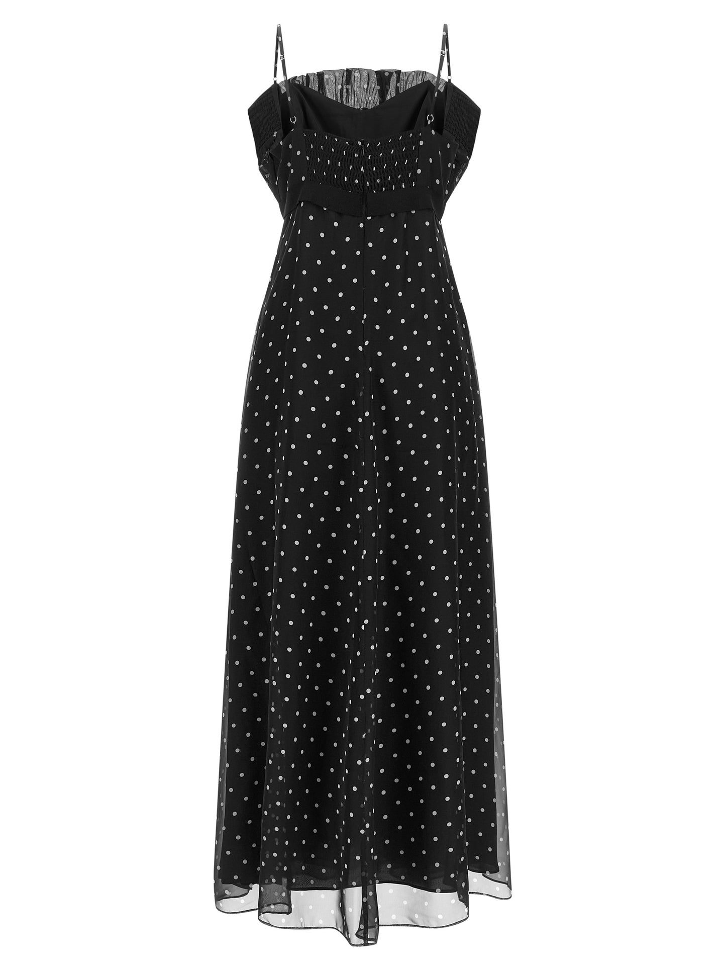 Black Polyester Midi Dress