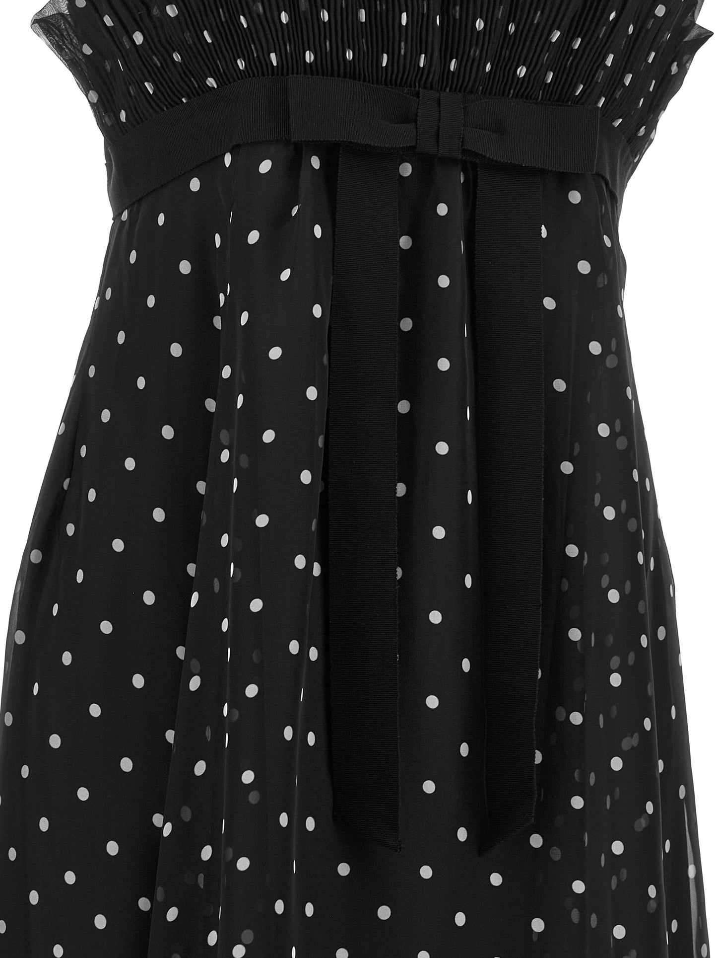 Black Polyester Midi Dress