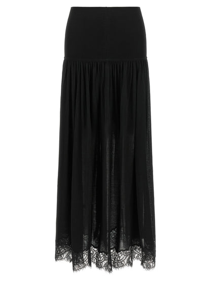 Black Lyocell Mini Skirt