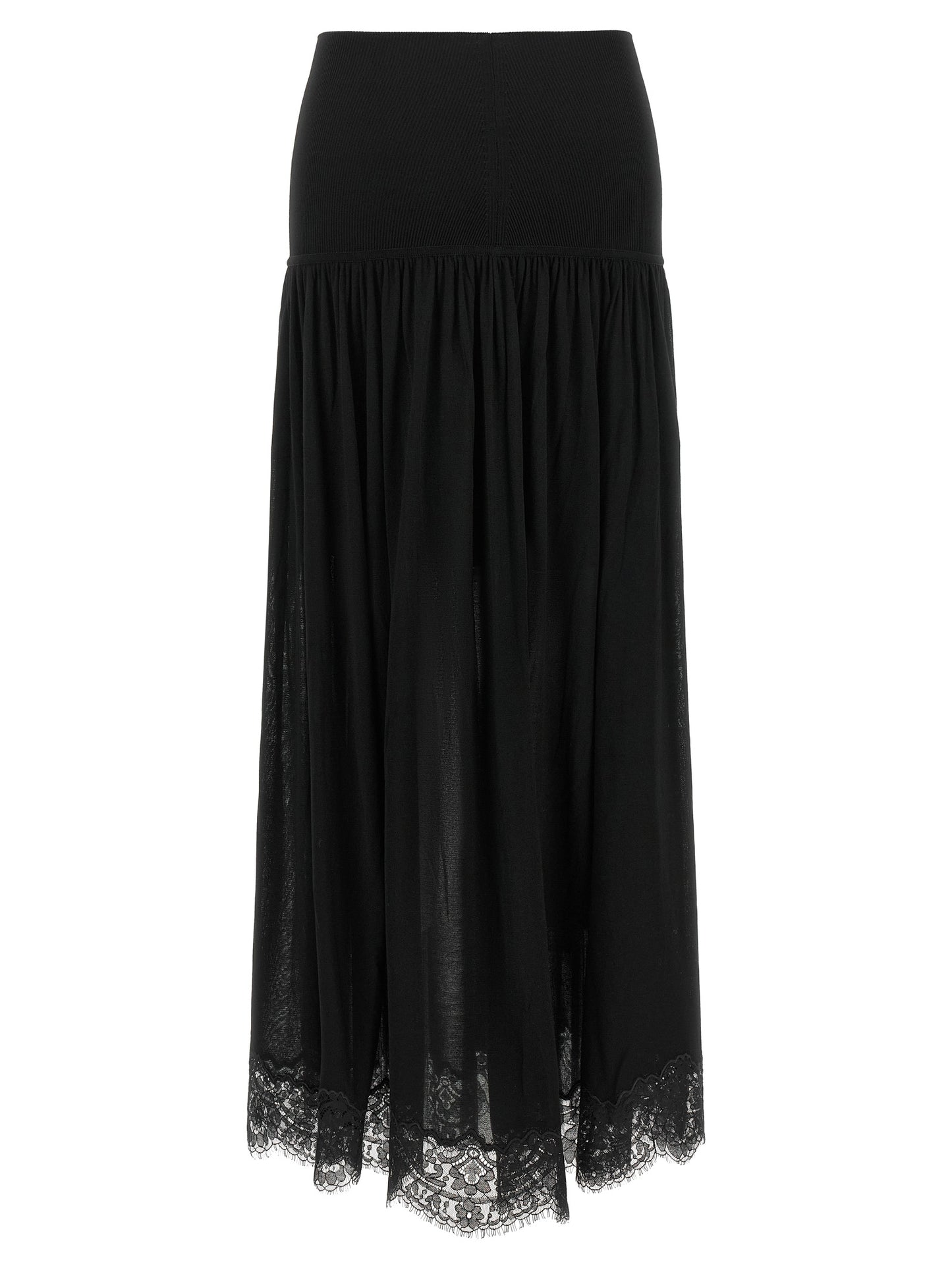 Black Lyocell Mini Skirt