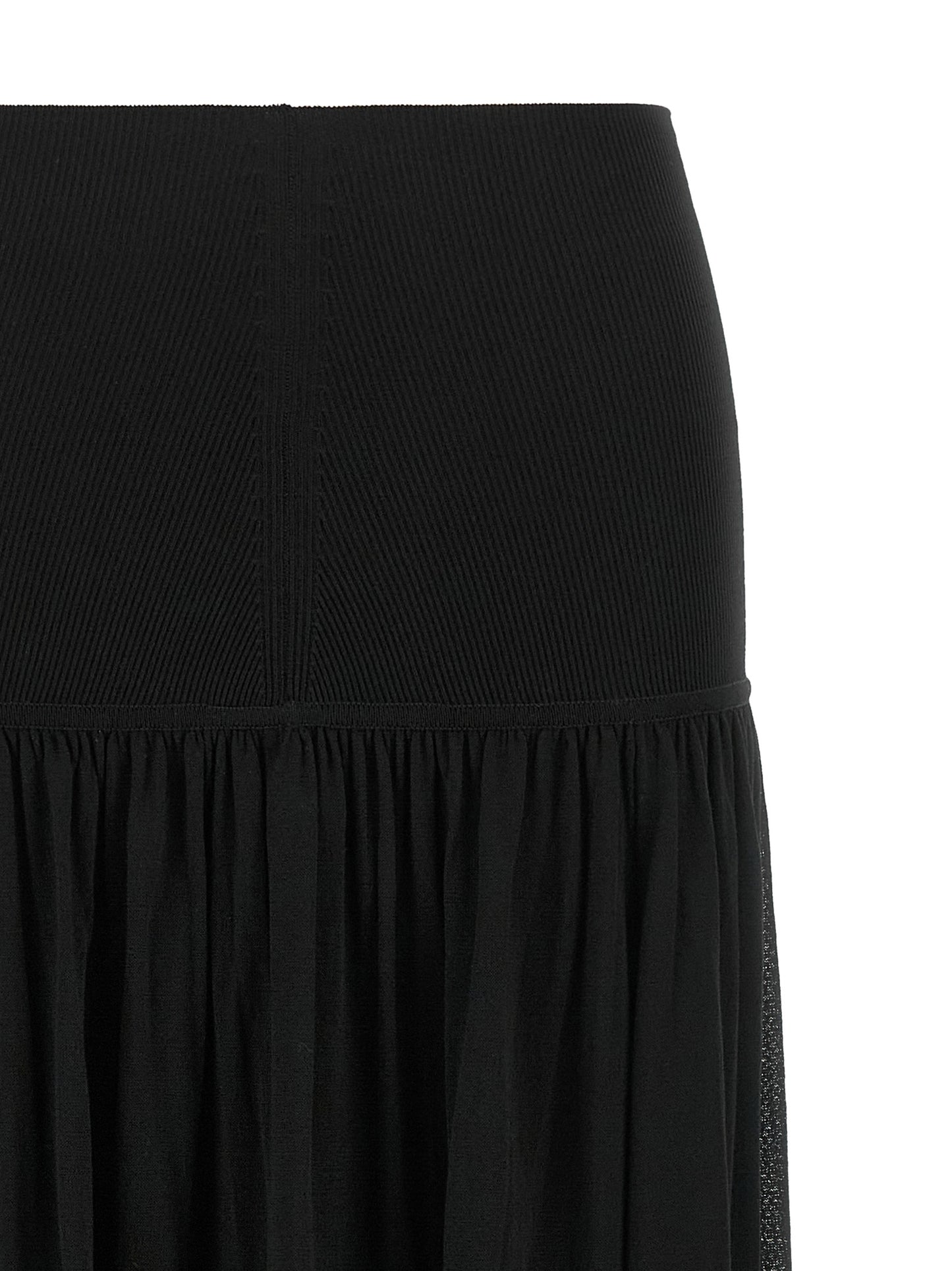 Black Lyocell Mini Skirt
