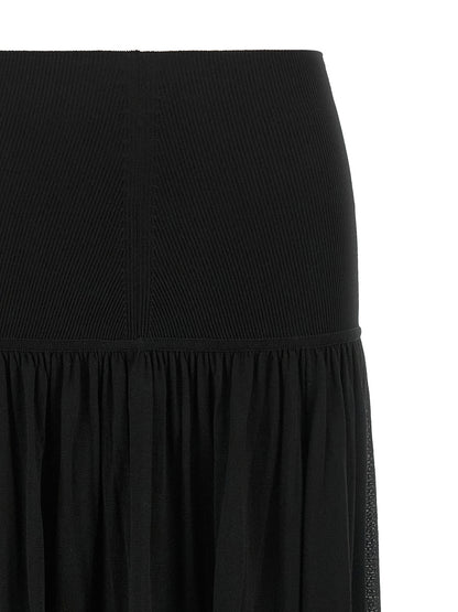 Black Lyocell Mini Skirt