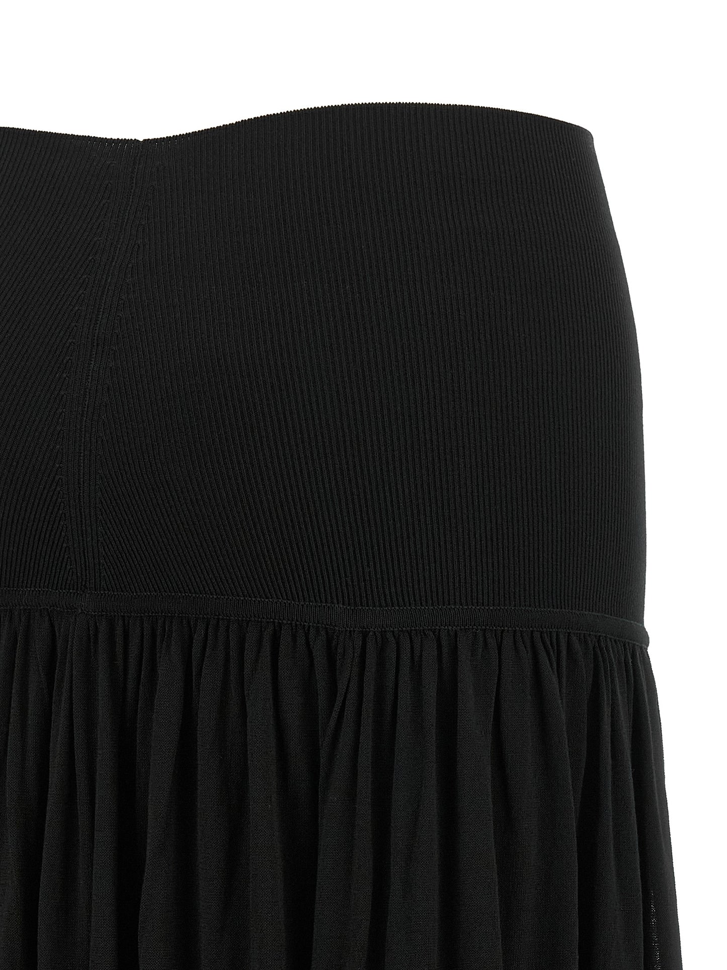 Black Lyocell Mini Skirt
