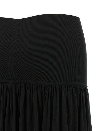 Black Lyocell Mini Skirt