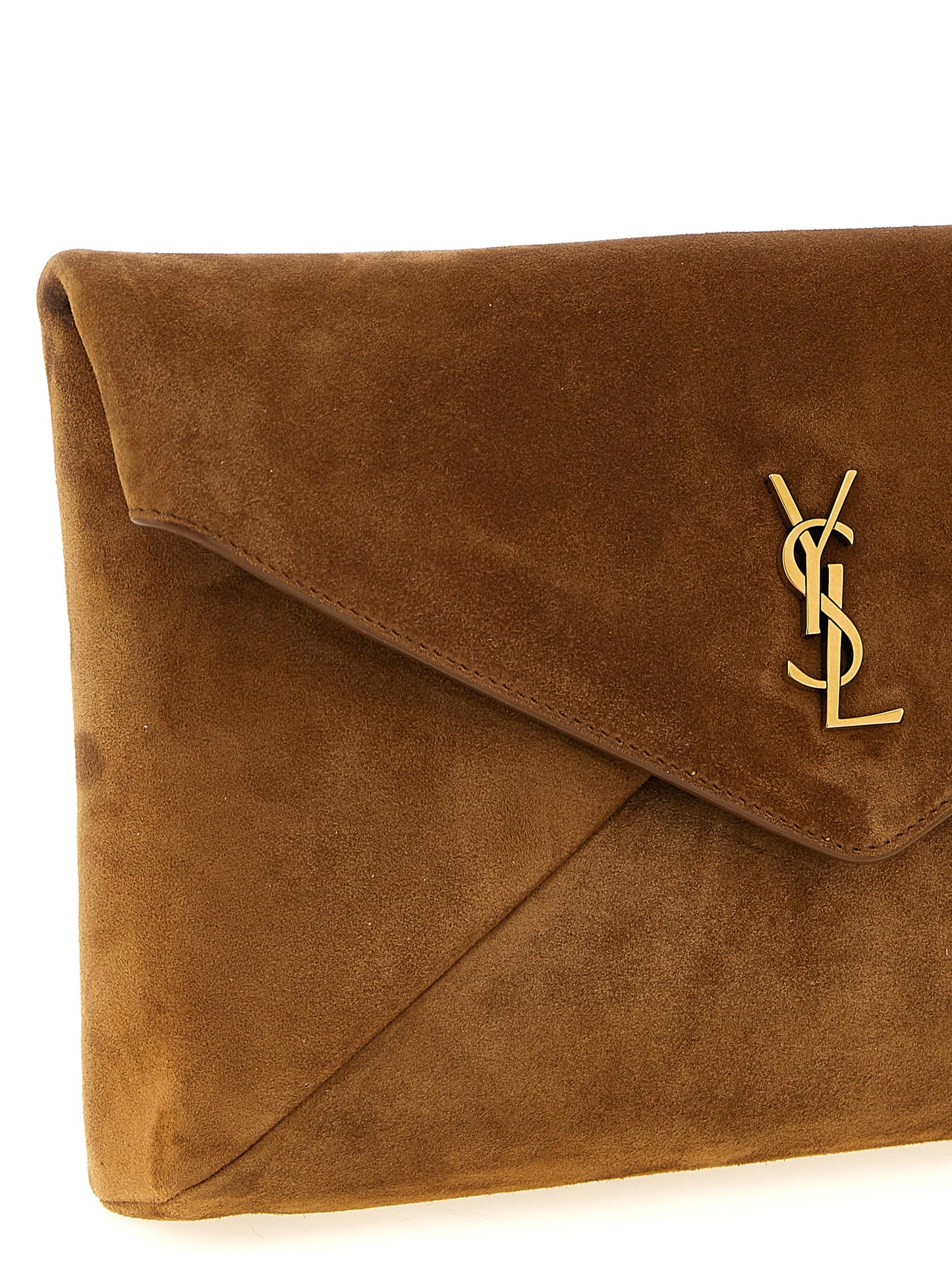 Brown Calfskin Clutch Bag