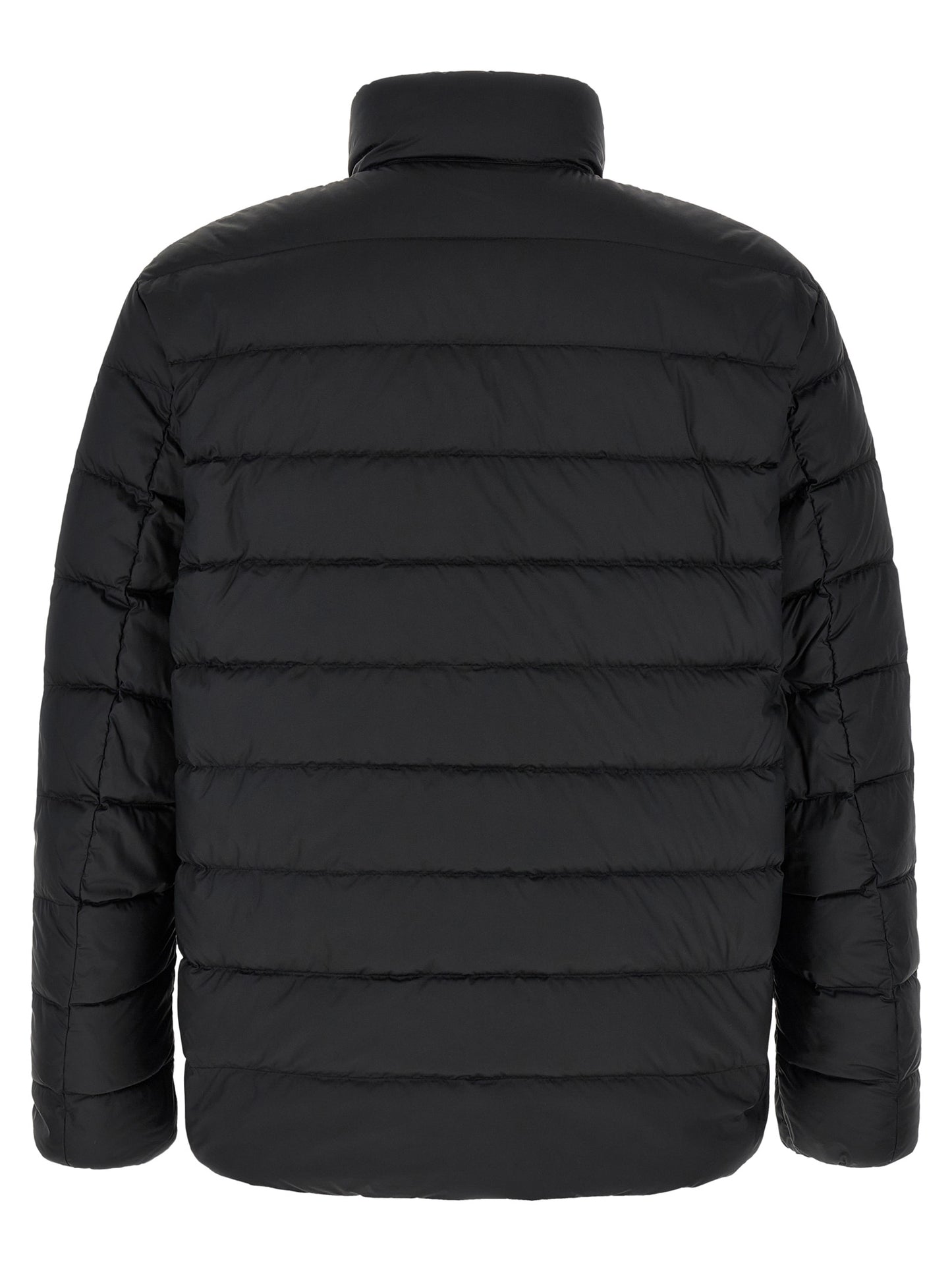 Black Polyester Full-Length Jacket