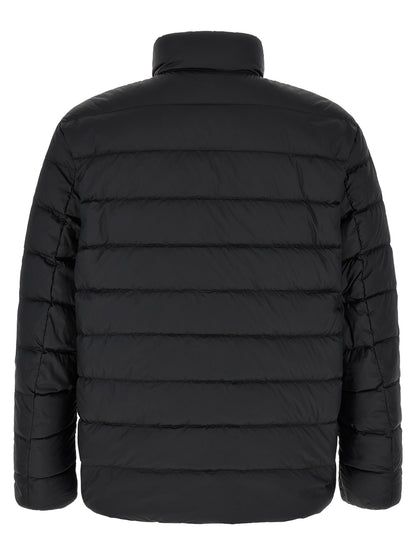Black Polyester Full-Length Jacket