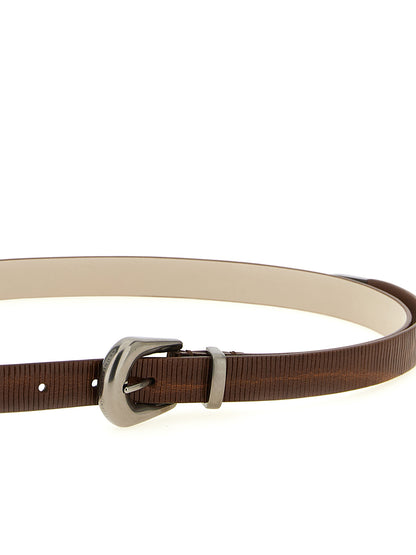 Brown Calfskin Thin Belt