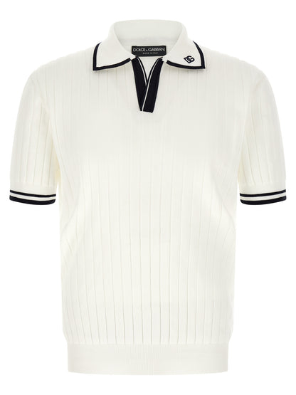 Bicolor Cotton Polo Shirt