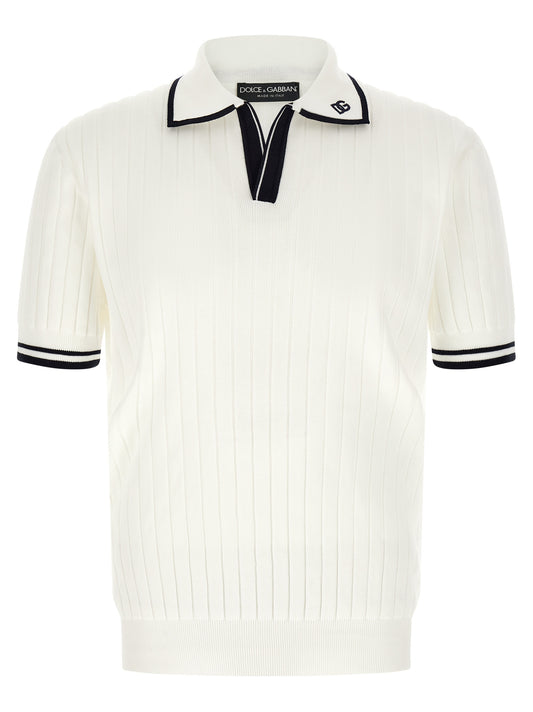 Bicolor Cotton Polo Shirt