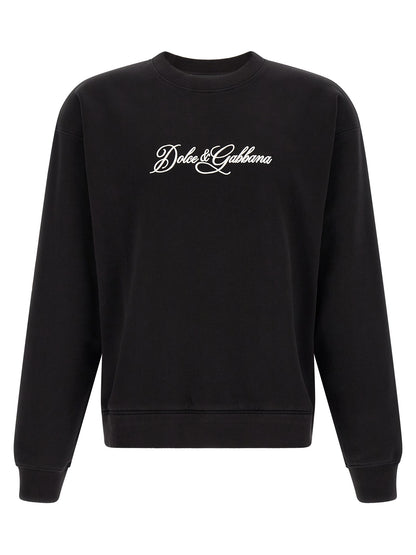 Black Cotton Sweatshirt