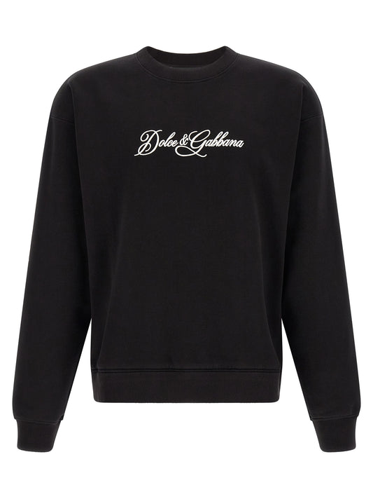 Black Cotton Sweatshirt