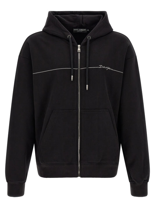 Black Cotton Sweatshirt