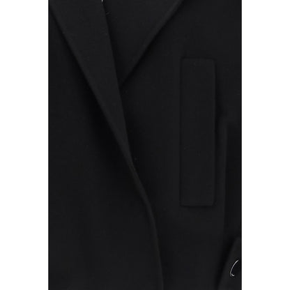 Black Wool Oves Aries Full-Length Jacket