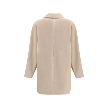 Beige Wool Oves Aries Full-Length Jacket