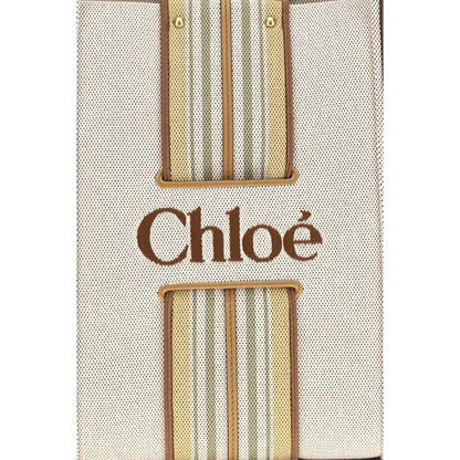 Beige Cotton Shoulder Bag