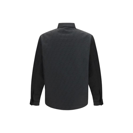 Black Polyester Pattern Shirt