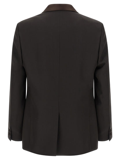 Brown Polyester Blazer