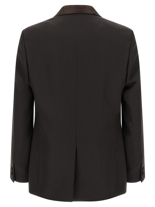 Brown Polyester Blazer