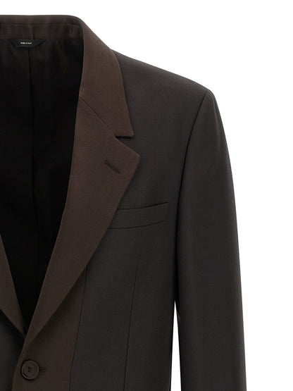 Brown Polyester Blazer