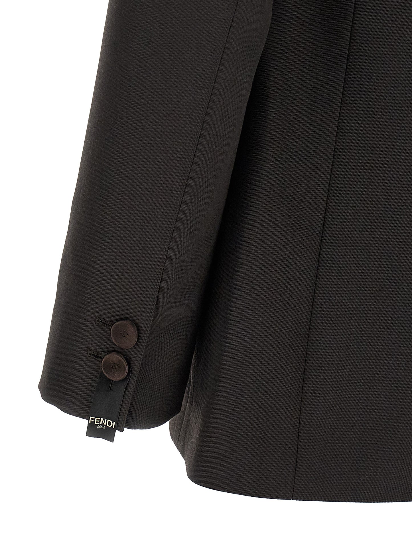 Brown Polyester Blazer