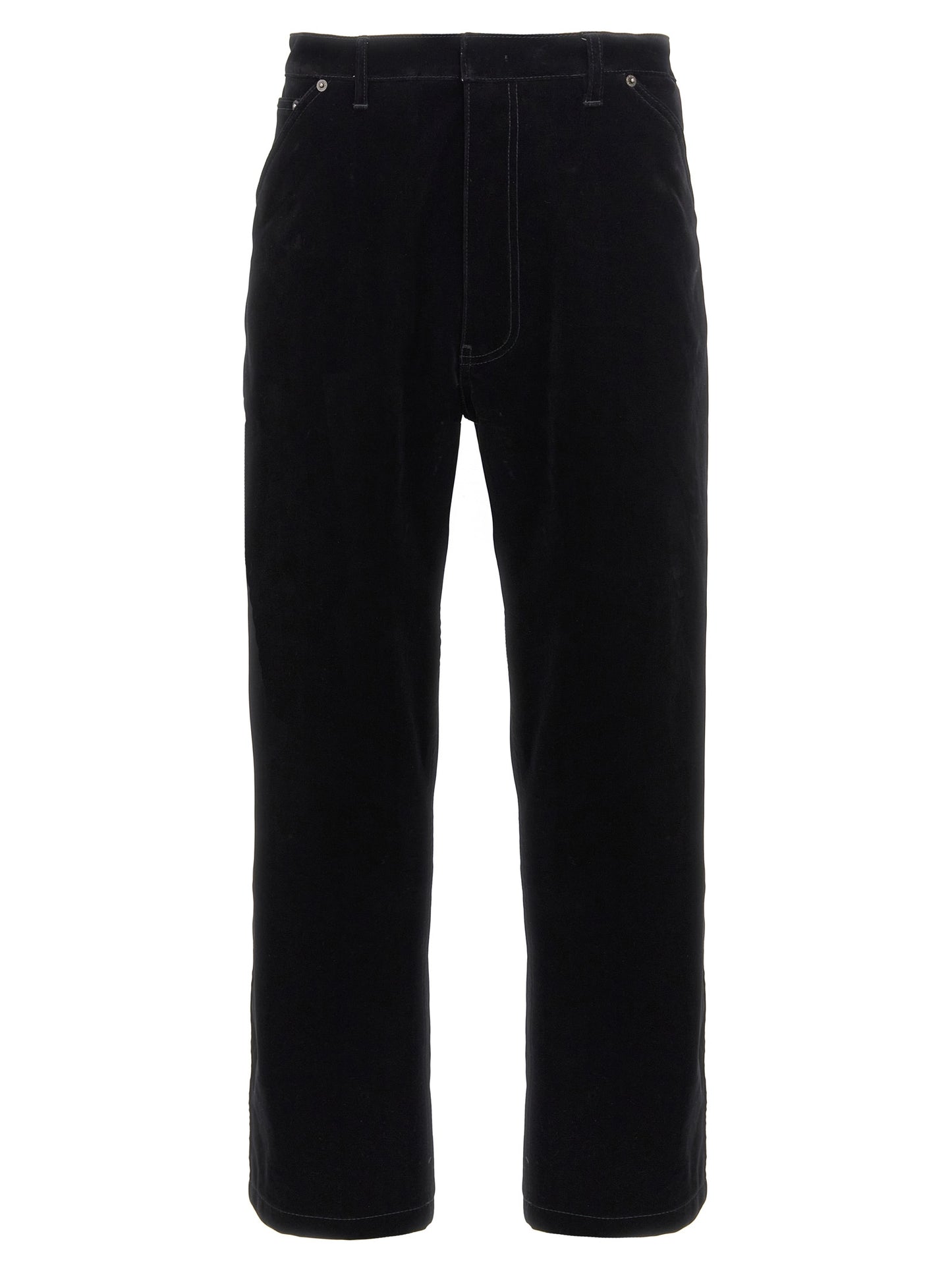 Black Cotton Casual Pants