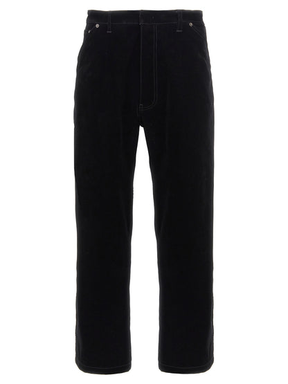 Black Cotton Casual Pants