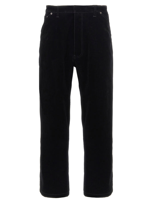 Black Cotton Casual Pants