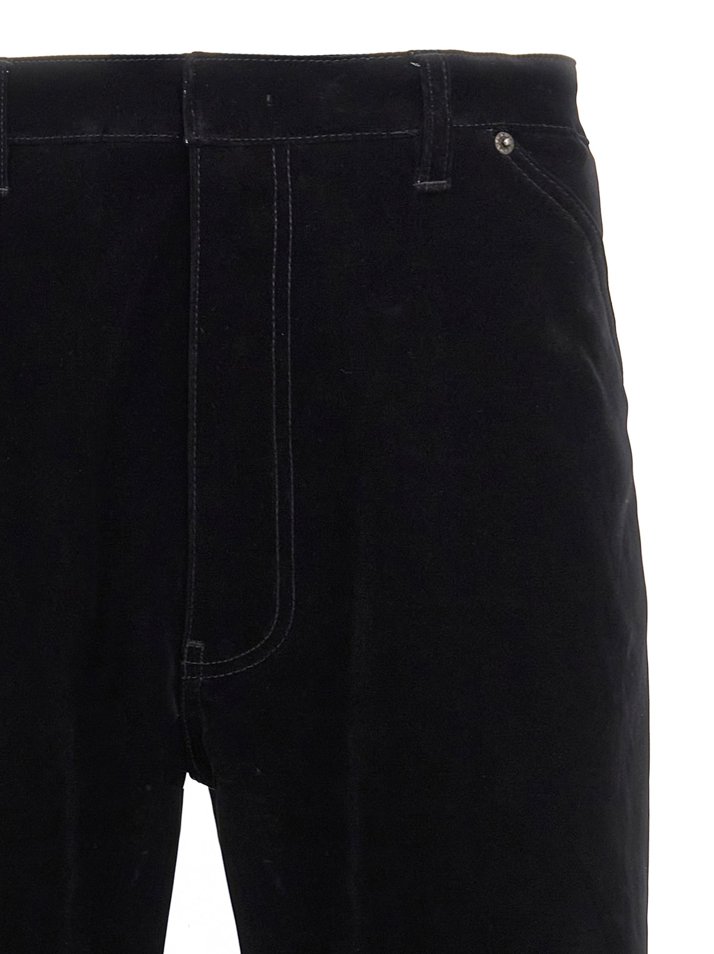 Black Cotton Casual Pants