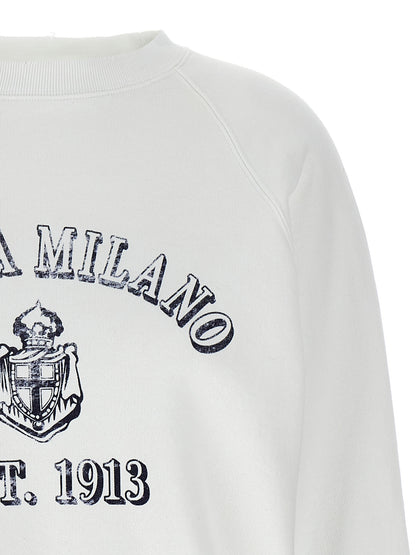White Cotton Sweatshirt