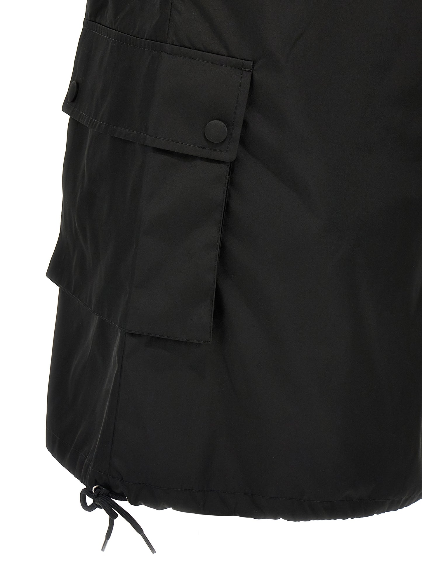 Black Polyamide Short Dress