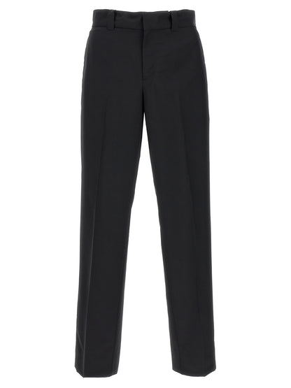 Black Virgin Wool Casual Pants