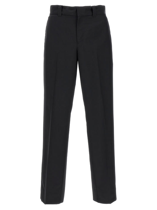 Black Virgin Wool Casual Pants