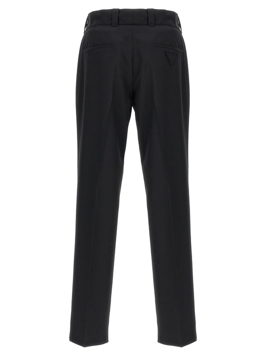 Black Virgin Wool Casual Pants