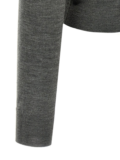 Gray Virgin Wool Cardigan